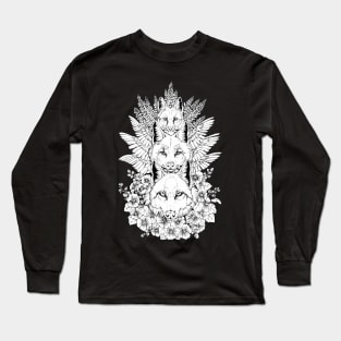 Heraldry Canidae - Black and White Long Sleeve T-Shirt